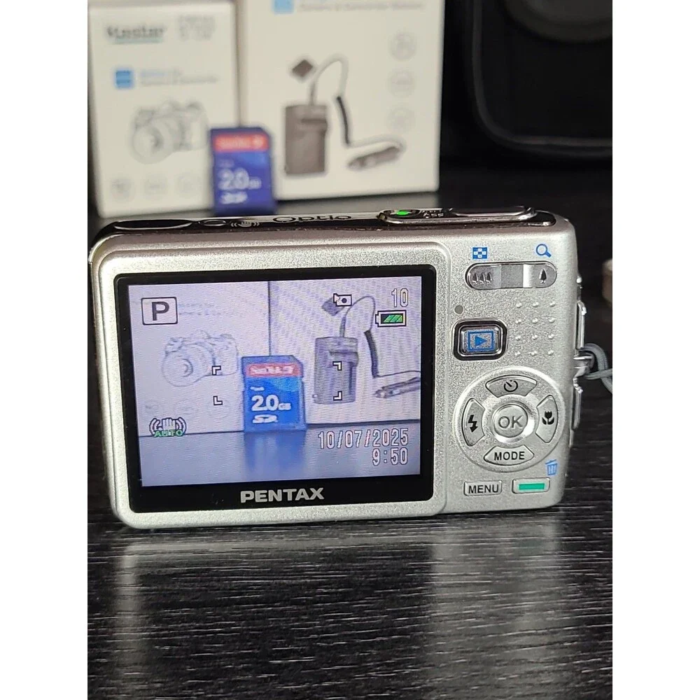 PENTAX Optio A10 8.0MP Compact Digital Camera 2GB Bundle - Refurbished VG